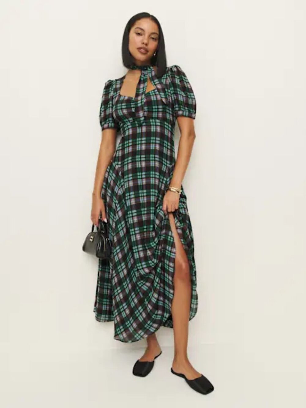 Reformation Chrissie Dress Brown - Size 8